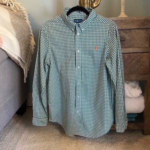 Kids Ralph Lauren green gingham button up
